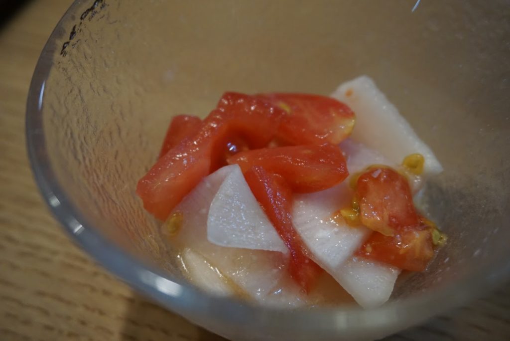大根xトマトの塩麴マリネ～砂糖なしの甘酒入りで作る我が家の作り方～